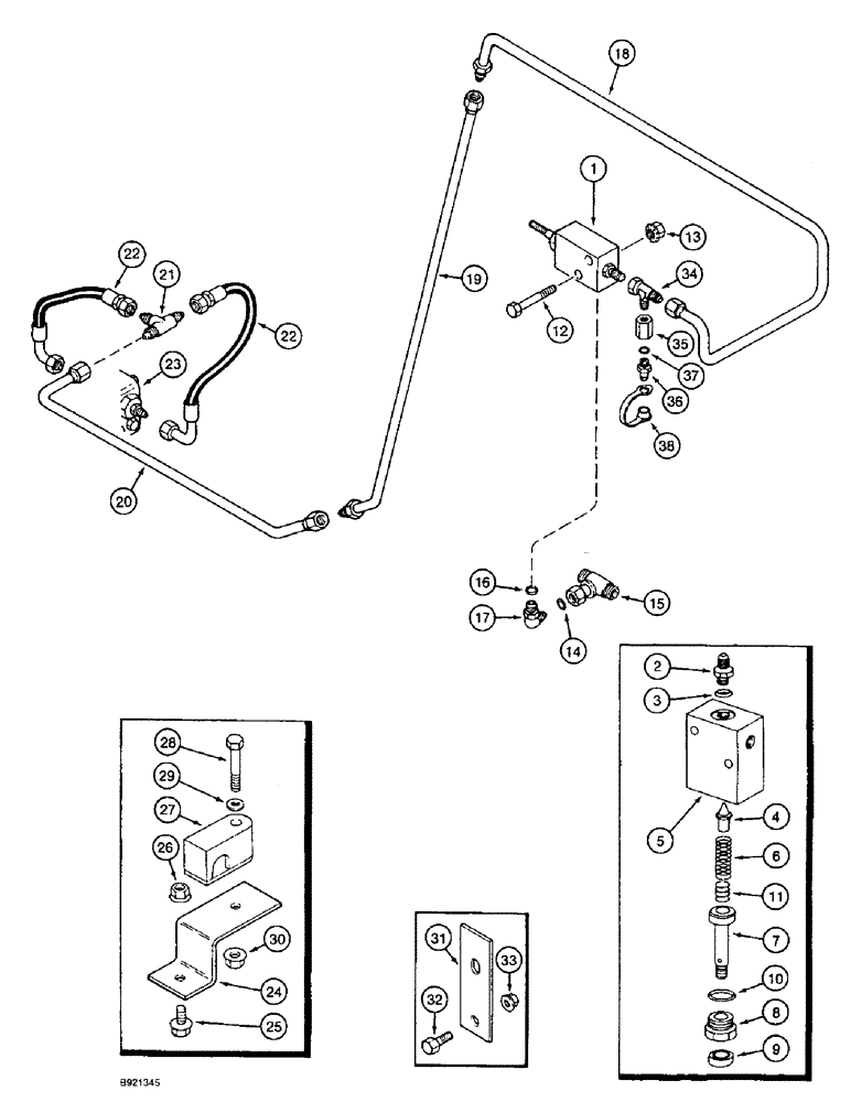 Схема запчастей Case IH 1666 - (6-12) - FOOT-N-INCH VALVE SYSTEM (03) - POWER TRAIN