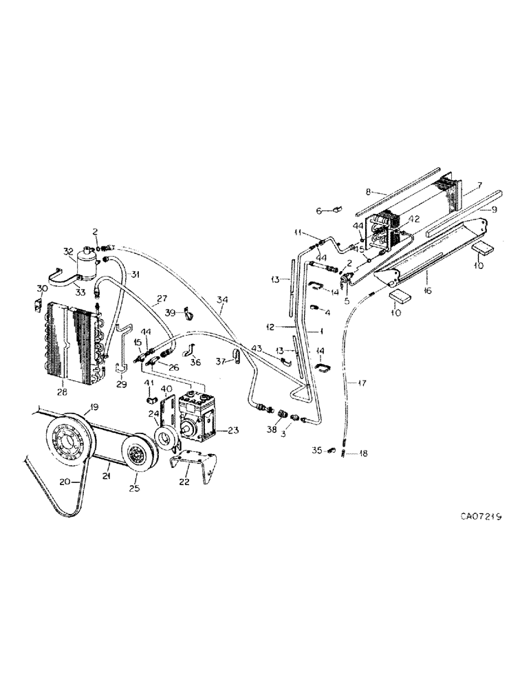 Схема запчастей Case IH 1586 - (13-40) - SUPERSTRUCTURE, AIR CONDITIONER, 1586 WITH S/N 16258 & ABOVE, CAB WITH S/N 107806 AND BELOW (05) - SUPERSTRUCTURE