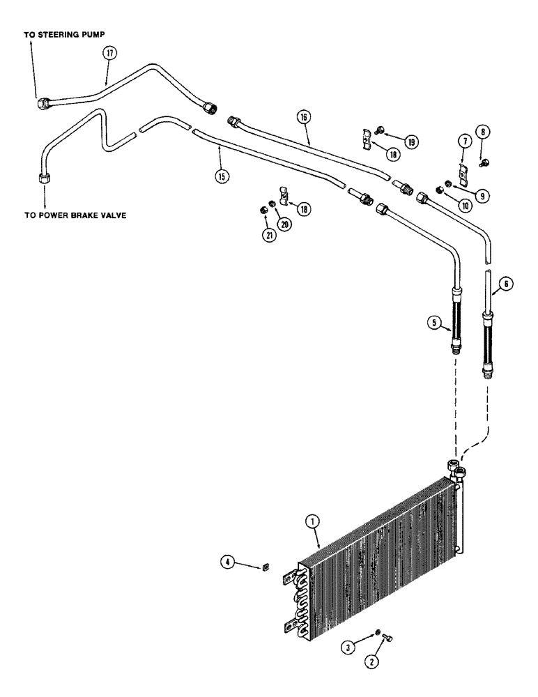 Схема запчастей Case IH 1370 - (004) - OIL COOLER, (504BDT) DIESEL ENGINE (02) - ENGINE