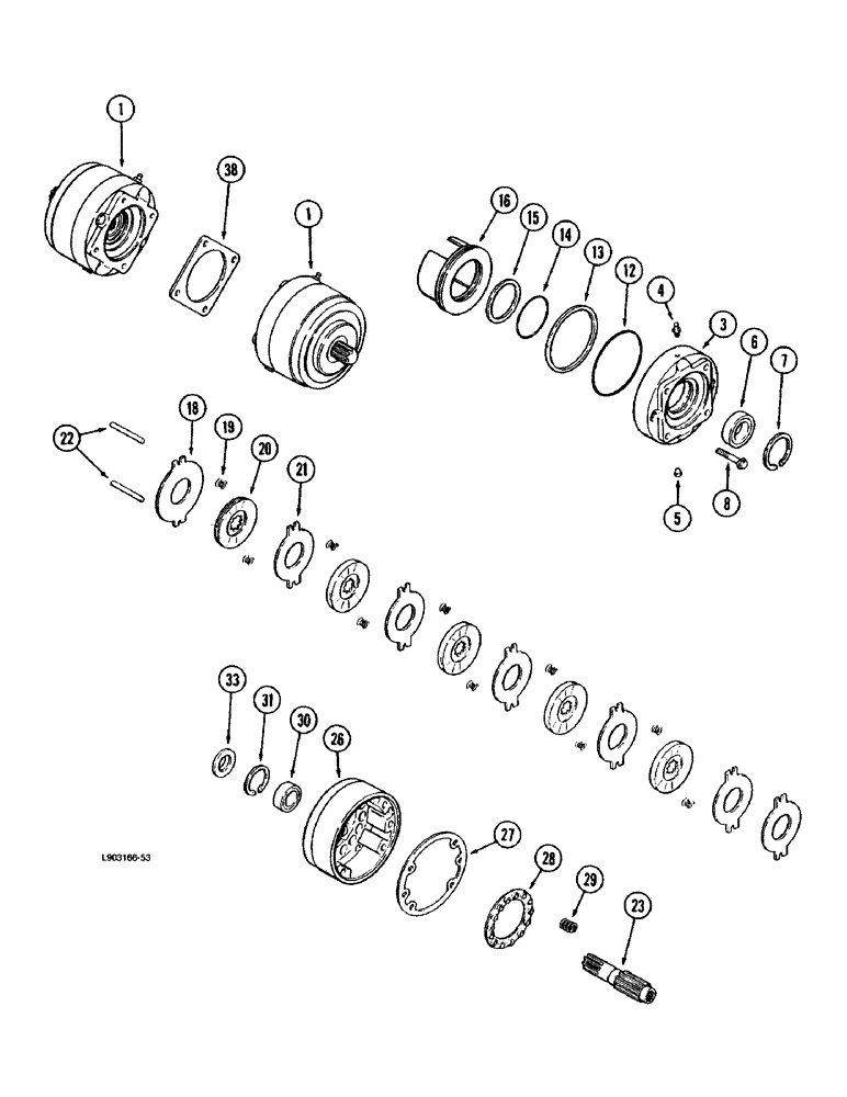 Схема запчастей Case IH 1670 - (7-14) - MAIN FRONT DISC BRAKES (5.1) - BRAKES