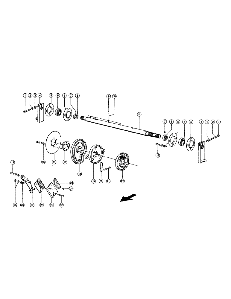 Схема запчастей Case IH 110 - (014) - KNOTTER SHAFT (03) - DRIVES