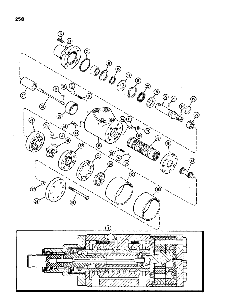 Схема запчастей Case IH 970 - (258) - A66389 STEERING PUMP, USED TRACTOR SERIAL NUMBER 8727973 TO 8780941 (05) - STEERING