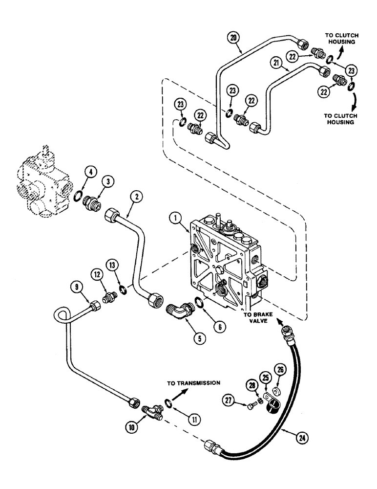 Схема запчастей Case IH 2090 - (8-356) - HYDRAULICS, POWER SHIFT CONTROL CIRCUIT (08) - HYDRAULICS