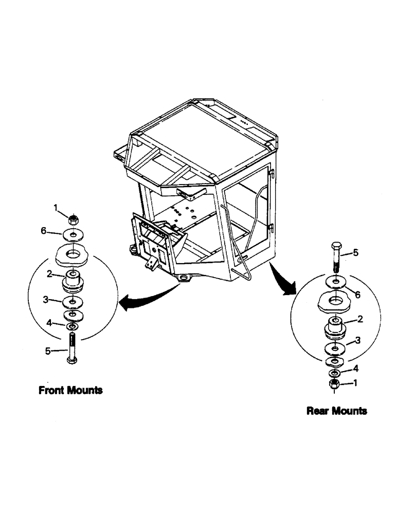 Схема запчастей Case IH 9110 - (01-03) - CAB MOUNTING (10) - CAB