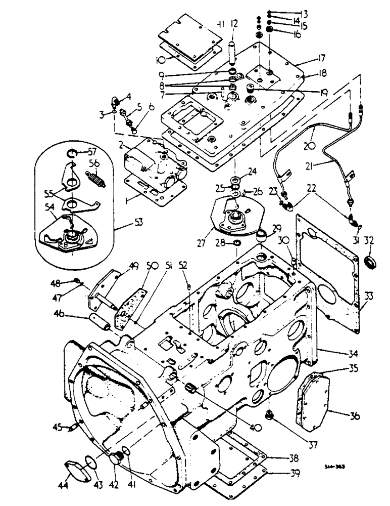 Схема запчастей Case IH 2400 - (07-02) - HYDRO DRIVE HOUSING, CONTROL CAM, MULTI-VALVE (04) - Drive Train