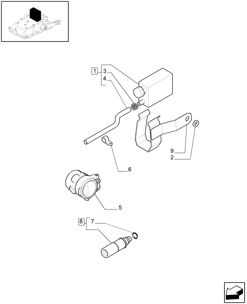 Схема запчастей Case IH JX1085C - (1.82.7/13) - (VAR.543) 2 DELUXE FAST CONNECTORS AND OIL COLLECTION SYSTEM FOR 1 CONTROL VALVES (07) - HYDRAULIC SYSTEM