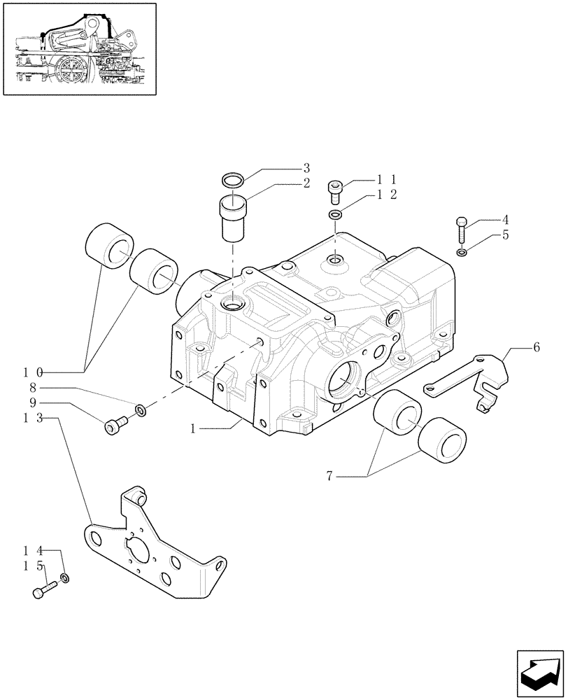 Схема запчастей Case IH MXU110 - (1.82.0) - LIFTER, HOUSING AND COVERS (07) - HYDRAULIC SYSTEM