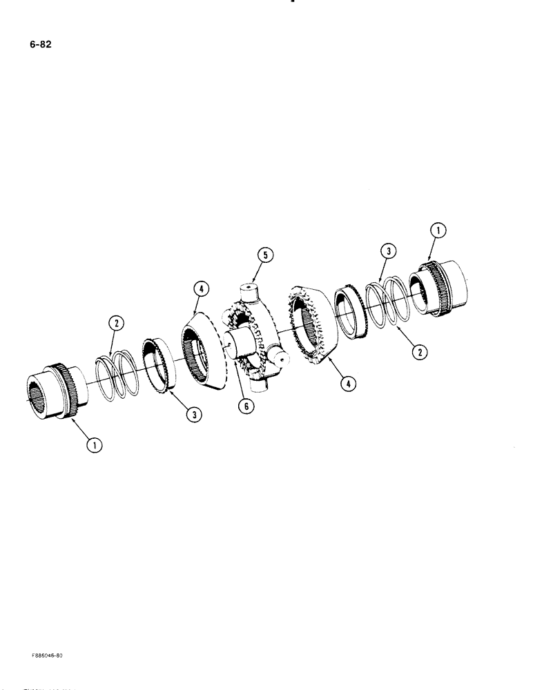 Схема запчастей Case IH STEIGER - (6-82) - AXLE ASSEMBLY, NO-SPIN ASSEMBLY, K598.70 AXLE (06) - POWER TRAIN