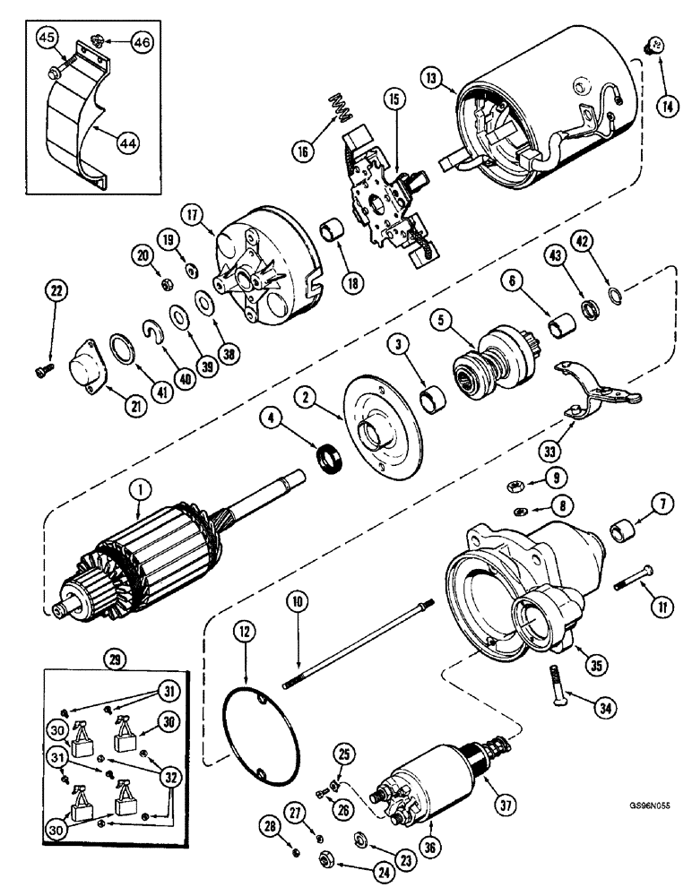 Схема запчастей Case IH 2188 - (4-64) - FEEDER REVERSER MOTOR ASSEMBLY (06) - ELECTRICAL