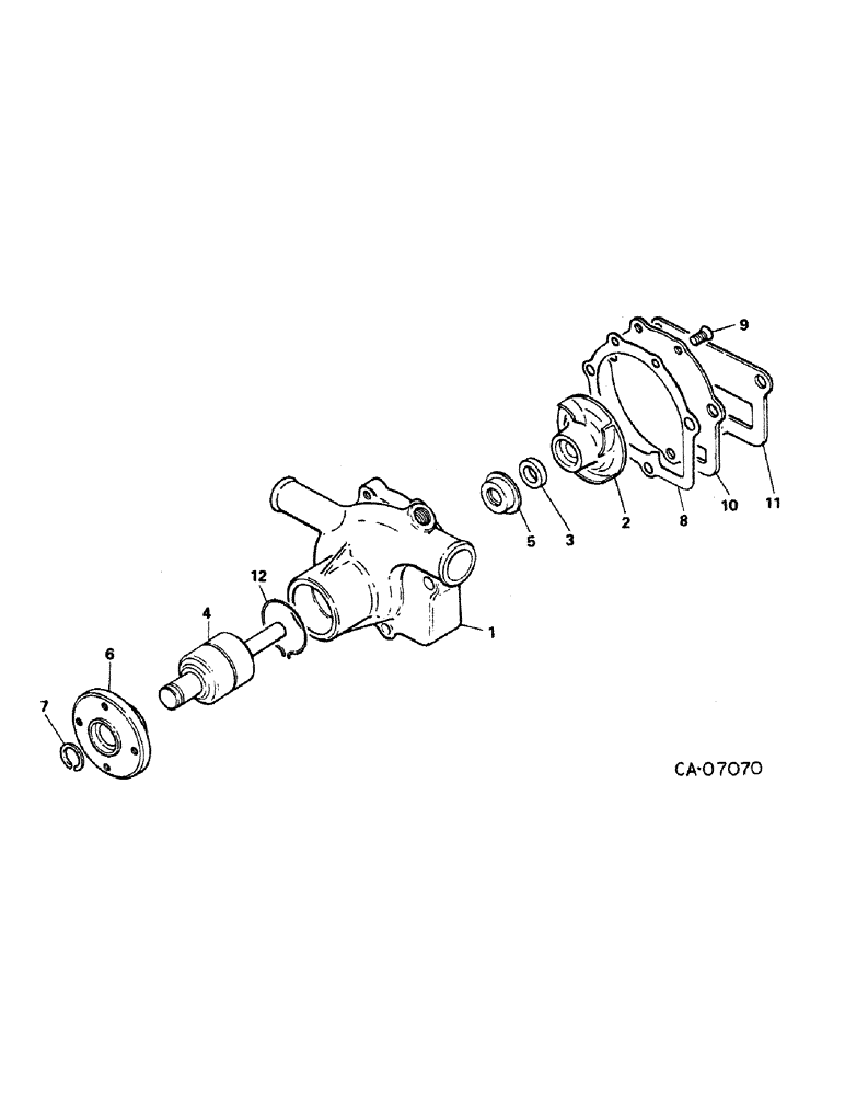 Схема запчастей Case IH 274 - (12-18) - POWER, DIESEL ENGINE, NISSAN, WATER PUMP Power