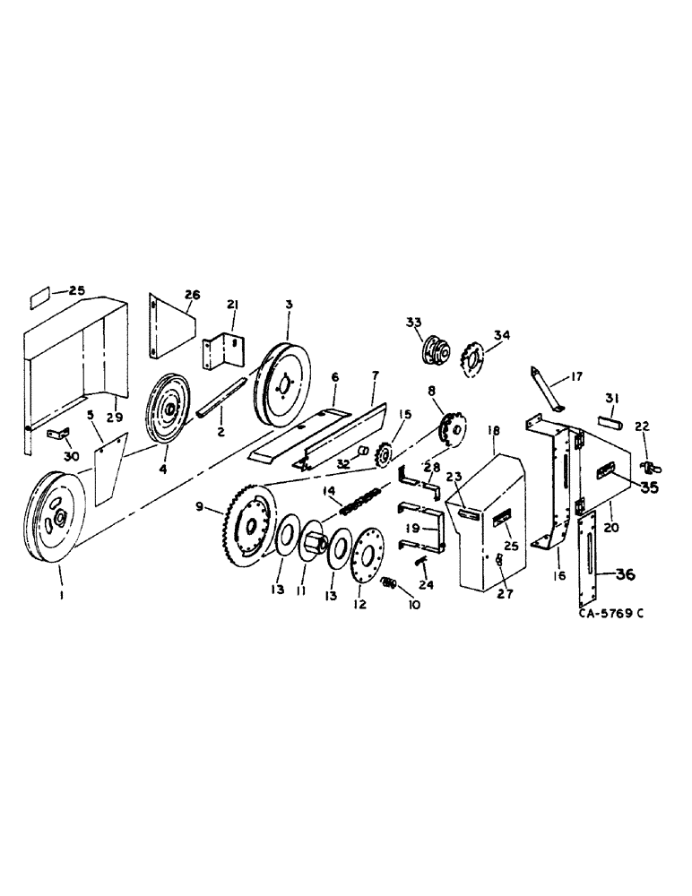 Схема запчастей Case IH 810 - (C-36) - KNIFE, AUGER AND KNIFE DRIVE (58) - ATTACHMENTS/HEADERS