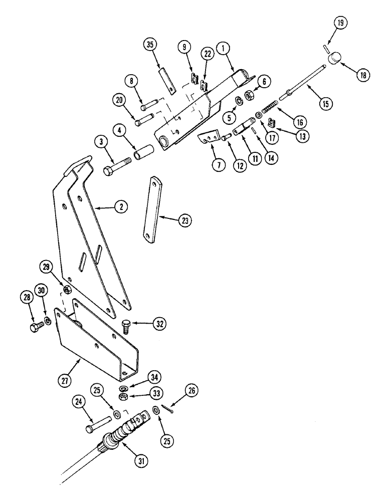 Схема запчастей Case IH 1494 - (6-246) - RELEASE LEVER FOR PTO CLUTCH, TRACTORS WITHOUT CAB - P.I.N.11276966 AND AFTER (06) - POWER TRAIN