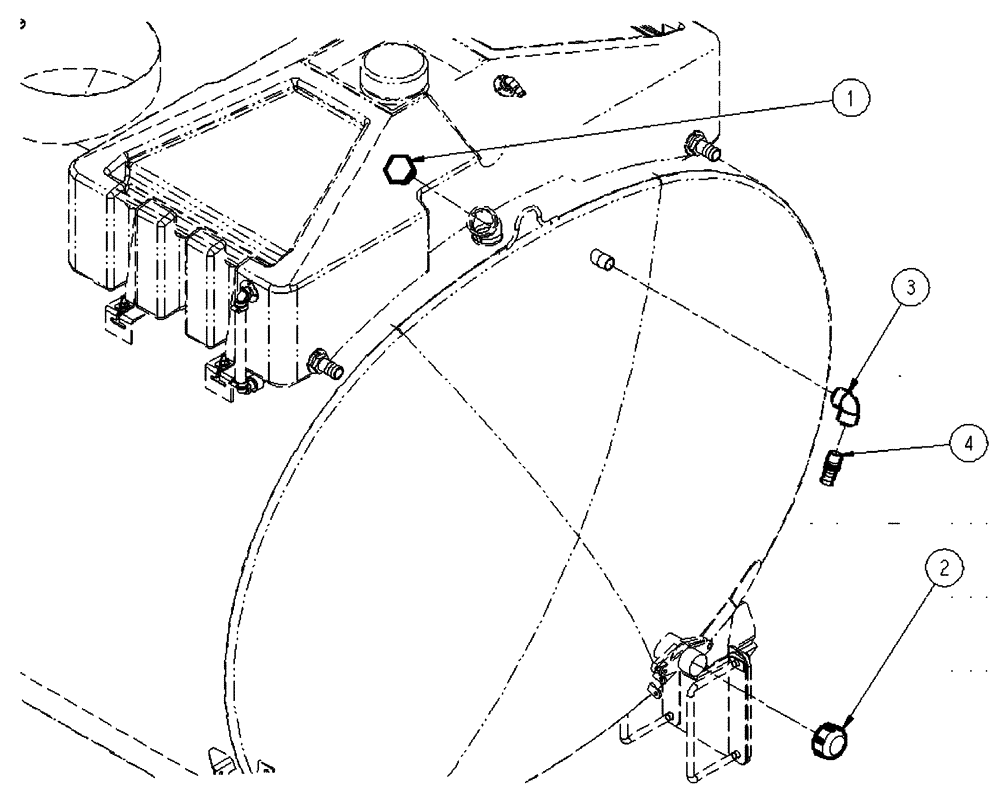 Схема запчастей Case IH SPX4410 - (09-077) - REAR TANK PLUMBING, RINSE Liquid Plumbing