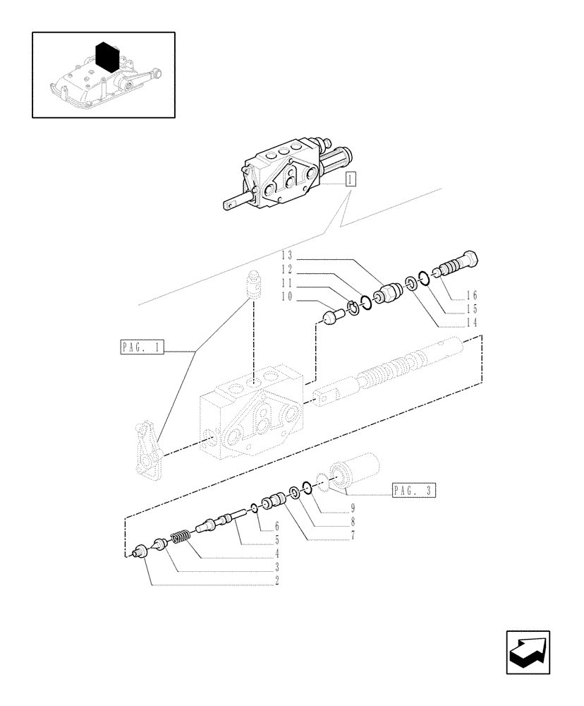 Схема запчастей Case IH JX1085C - (1.82.7/02B[02]) - SIMPLE DOUBLE EFFECT DISTRIBUTOR WITH FLOAT AND AUTOMATIC CUTOUT FOR MID-MOUNT - BREAKDOWN - D5484 (07) - HYDRAULIC SYSTEM