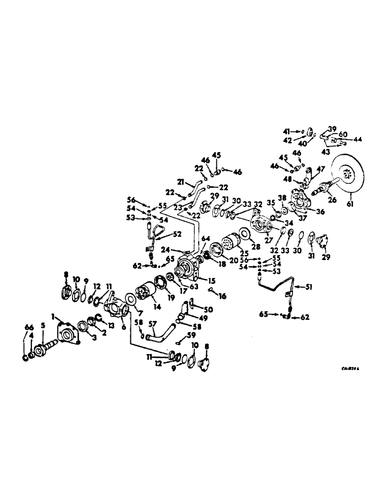 Схема запчастей Case IH 454 - (07-05) - DRIVE TRAIN, HYDROSTATIC DRIVE SHAFTS, MOTOR ASSEMBLIES, CENTER SECTION AND RELATED PARTS (04) - Drive Train