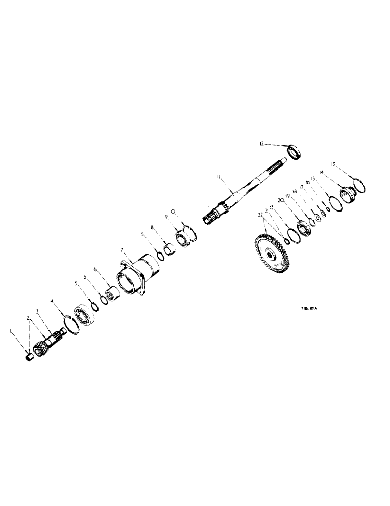 Схема запчастей Case IH 434 - (6-061) - P.T.O. GEARS AND SHAFTS - ATTACHMENTS (06) - POWER TRAIN