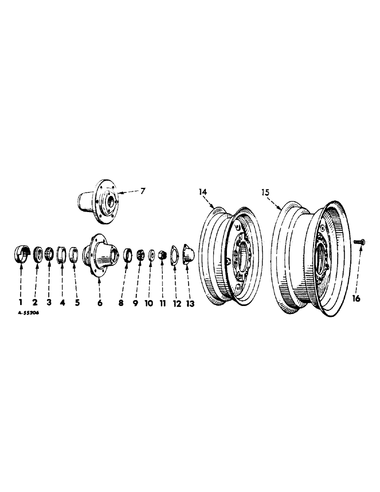 Схема запчастей Case IH 460 - (142) - WHEELS, FRONT WHEELS, INTERNATIONAL 460 SERIES (11) - WHEELS