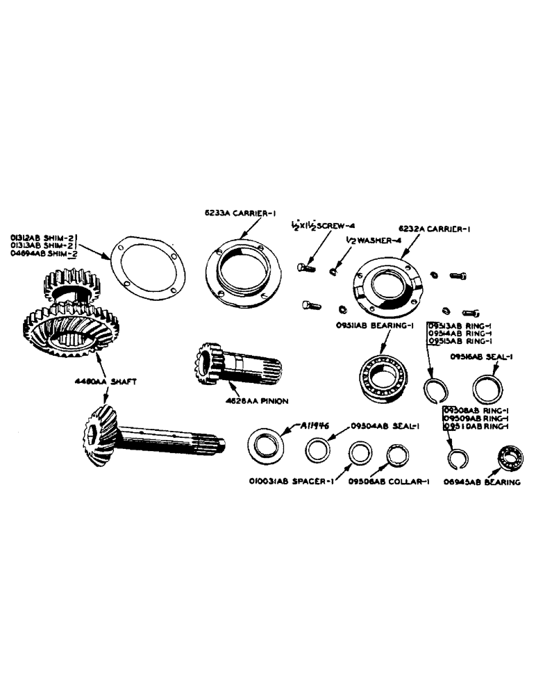 Схема запчастей Case IH 500-SERIES - (048) - CLUTCH SHAFT PRIOR TO SERIAL NUMBER 8060852 (06) - POWER TRAIN