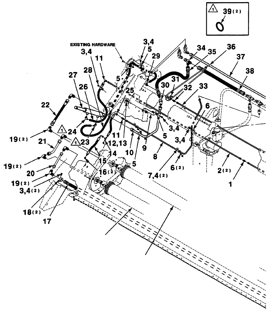 Схема запчастей Case IH 325 - (8-26) - HYDRAULIC ASSEMBLY - RIGHT (18 FOOT) (35) - HYDRAULIC SYSTEMS