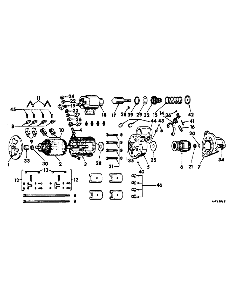 Схема запчастей Case IH 544 - (G-06) - ELECTRICAL SYSTEM, CRANKING MOTOR, DELCO REMY, DIESEL ENGINE TRACTORS (06) - ELECTRICAL SYSTEMS