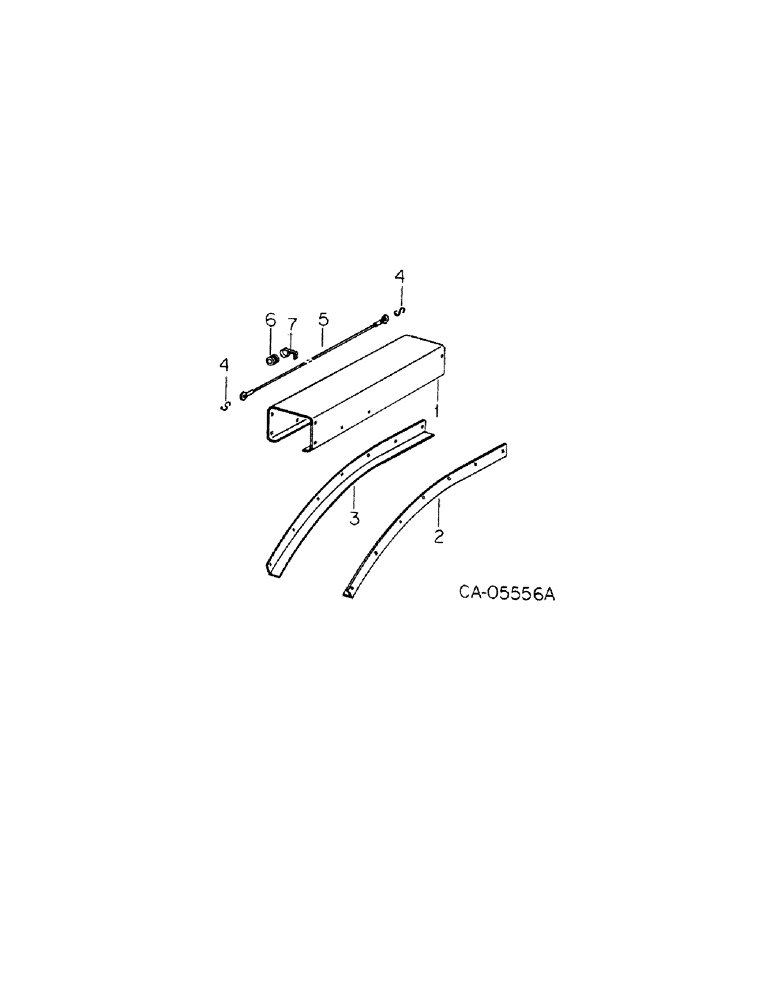 Схема запчастей Case IH 830 - (A-44) - HORIZONTAL SPOUT EXTENSION ATTACHMENT, 40 INCH 