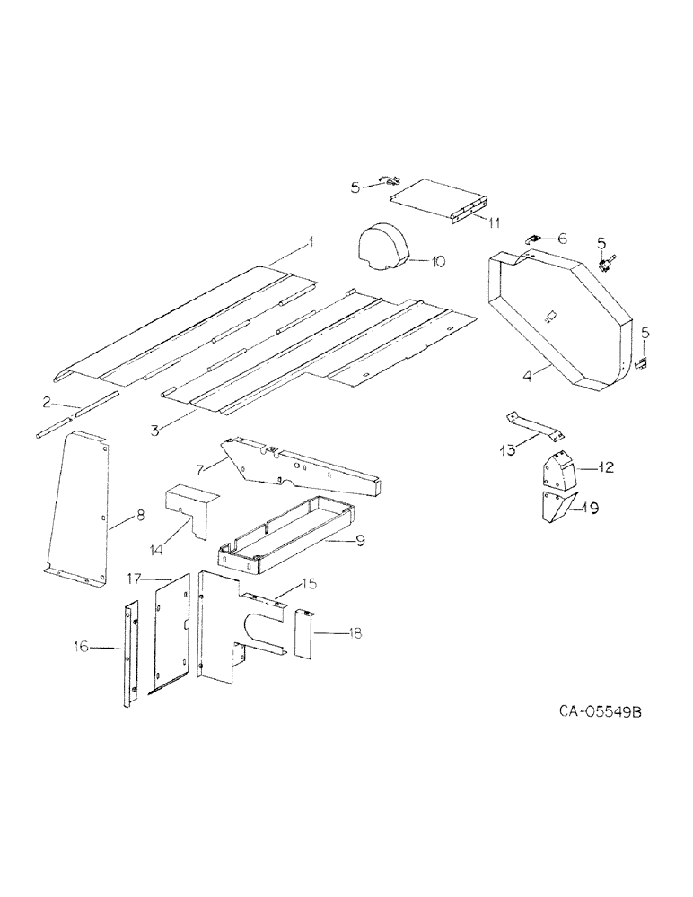 Схема запчастей Case IH 830 - (A-07) - FRAME SHIELDING 