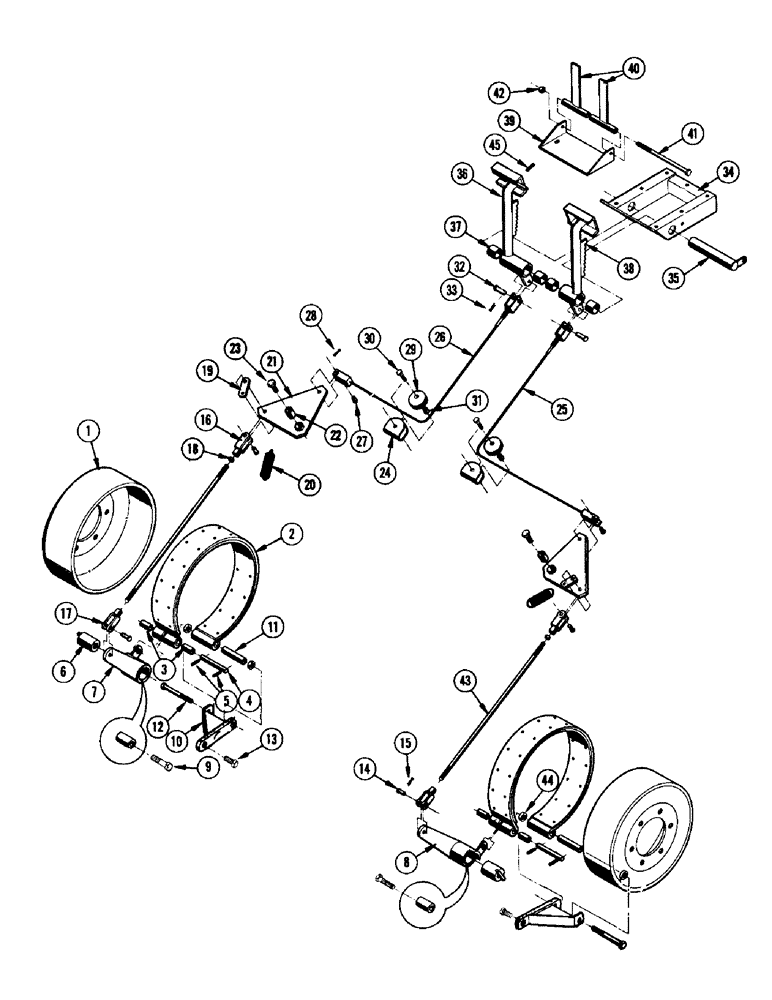 Схема запчастей Case IH 675 - (50) - MECHANICAL BRAKE ATTACHMENT 