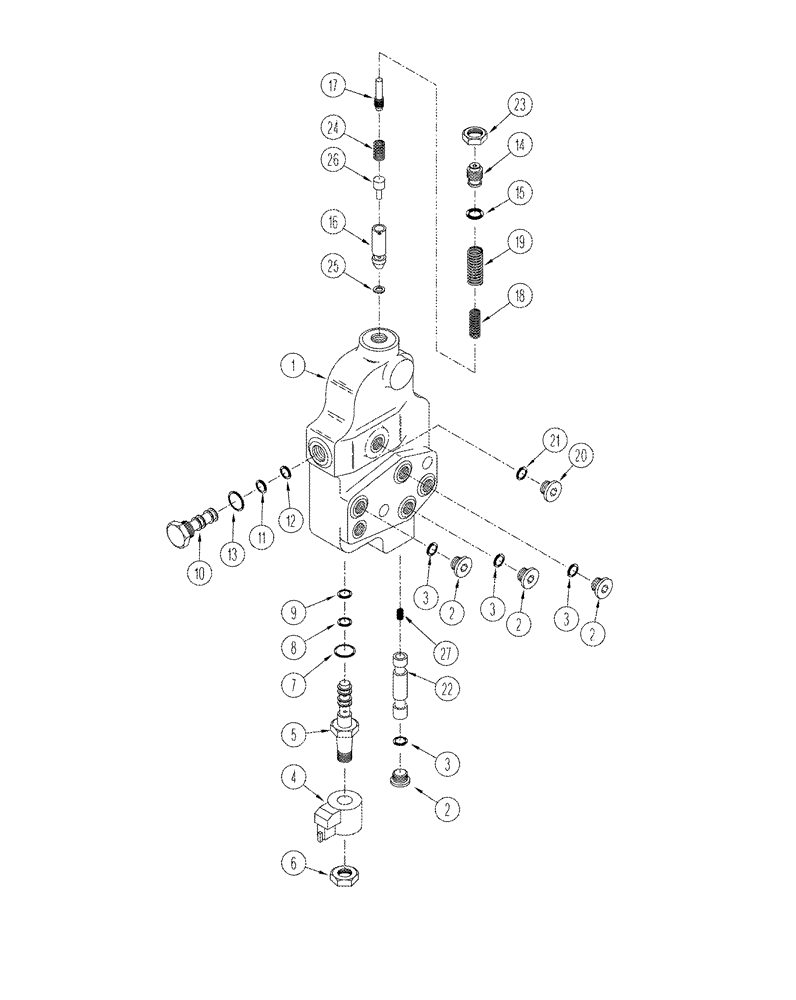 Схема запчастей Case IH STX275 - (06-16) - VALVE ASSY POWER TAKE OFF (06) - POWER TRAIN