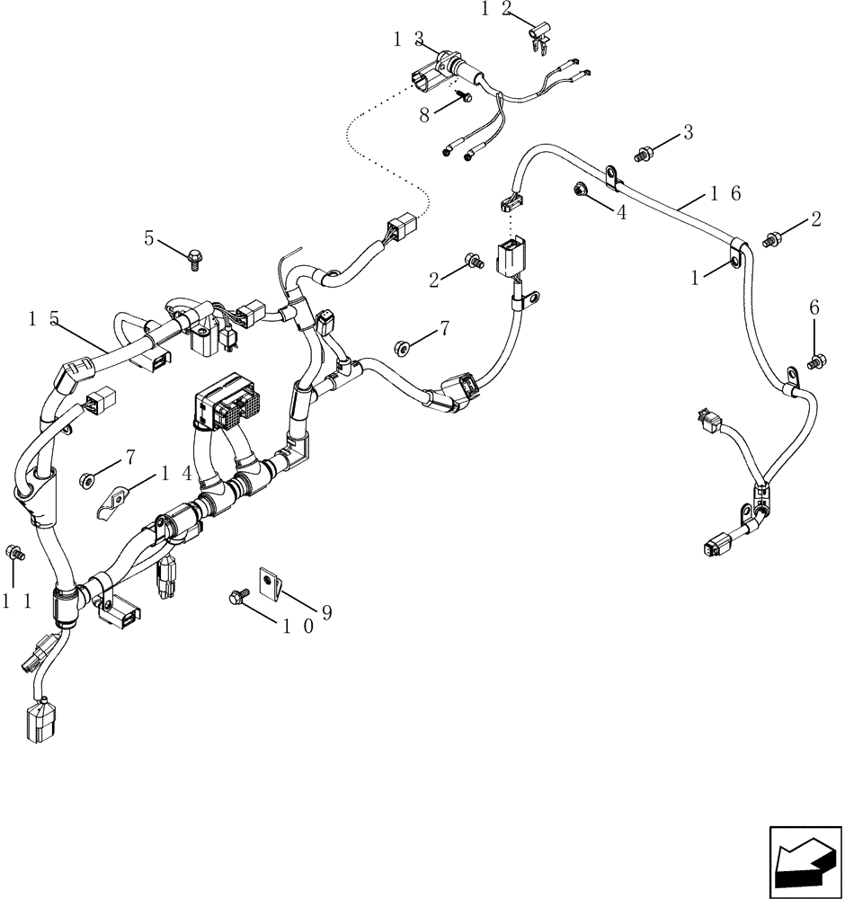 Схема запчастей Case IH 2577 - (55.440.04) - HARNESS - ENGINE CONTROL MODULE (55) - ELECTRICAL SYSTEMS