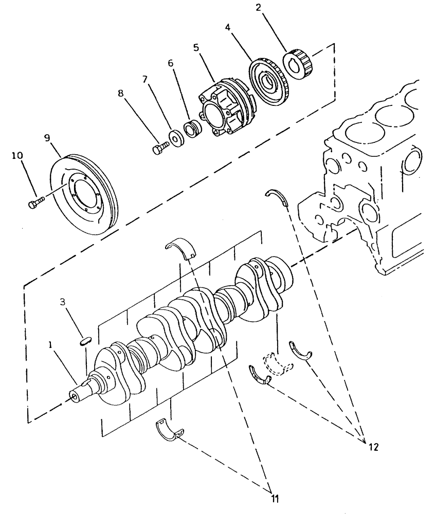 Схема запчастей Case IH 7700 - (C01[14]) - ENGINE CRANKSHAFT Engine & Engine Attachments