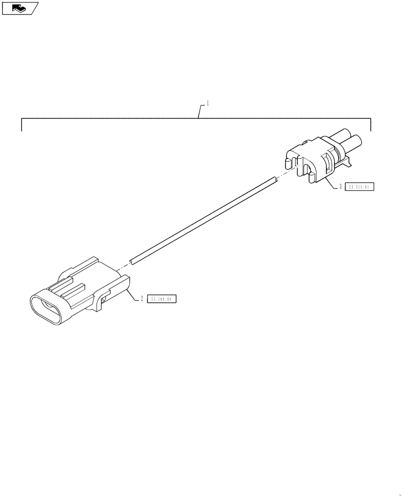 Схема запчастей Case IH 810 - (55.100.10) - LH BOOM POSITION SWITCH HARNESS, 70 BOOM (55) - ELECTRICAL SYSTEMS