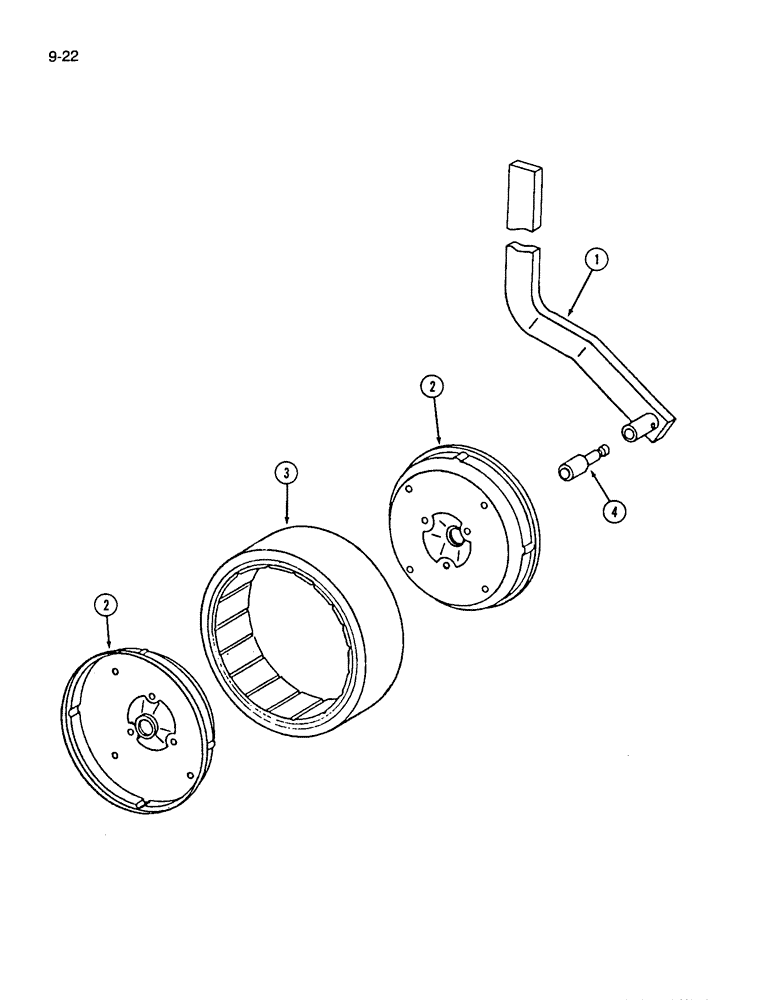 Схема запчастей Case IH 183 - (9-22) - GAUGE WHEEL 