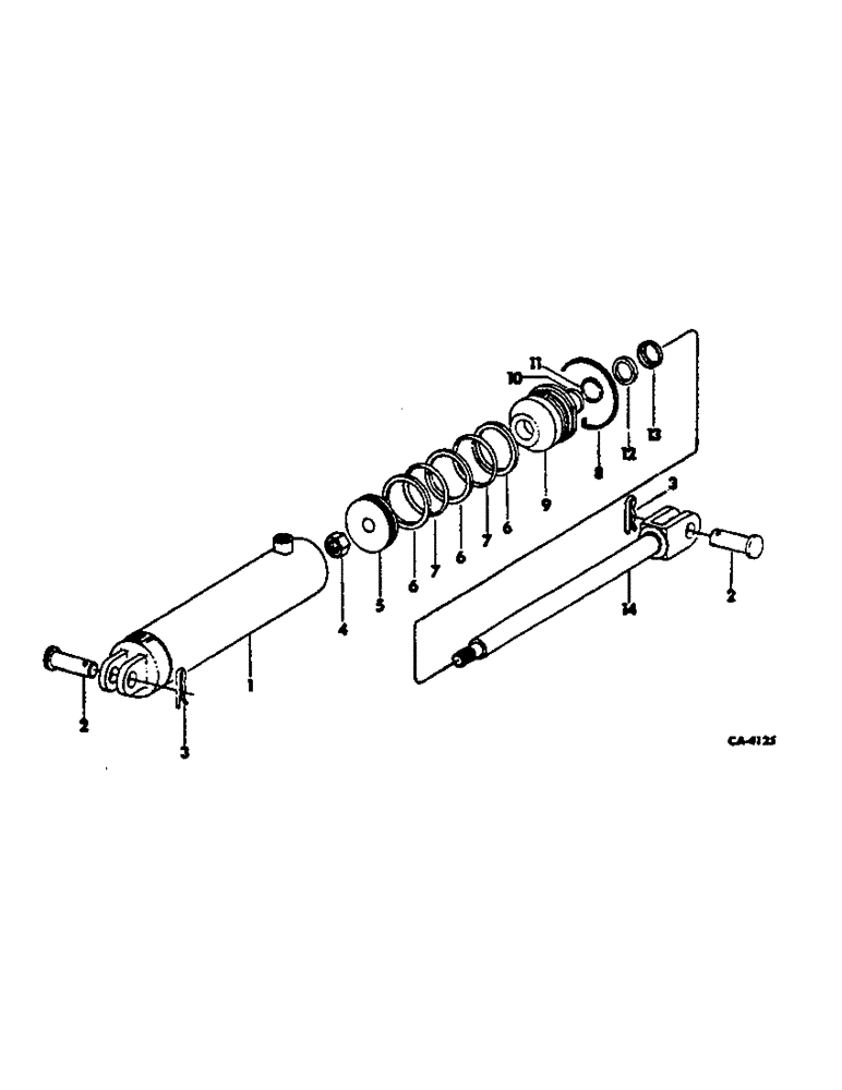 Схема запчастей Case IH 354 - (AS-12) - HYDRAULIC CYLINDER AND CONNECTIONS, HYDRAULIC COUPLERS, HYDRAULIC CYLINDER 4 X 16 DA 