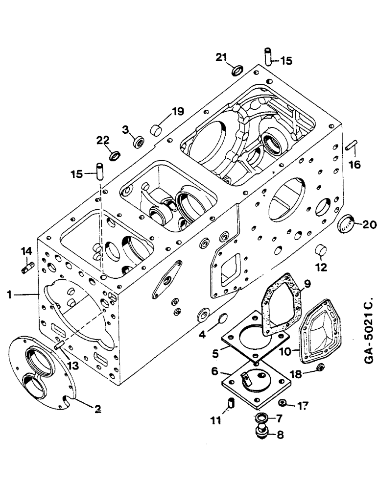 Схема запчастей Case IH 844S - (07-042) - TRANSMISSION CASE (04) - Drive Train