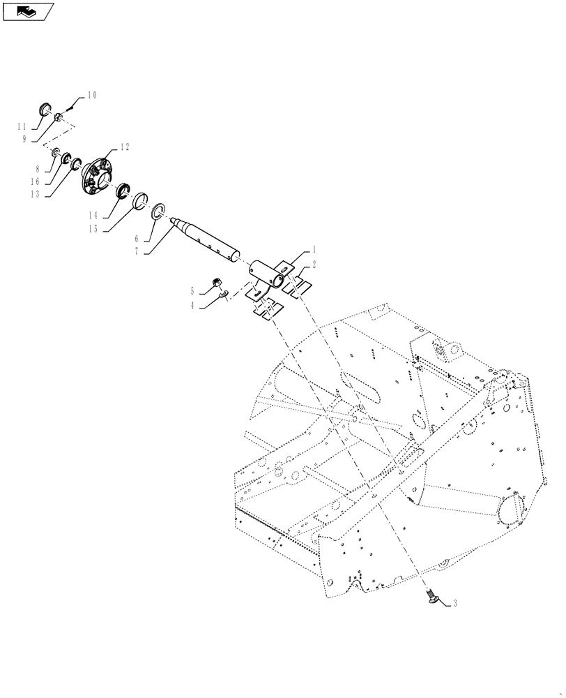 Схема запчастей Case IH 3162 - (58.130.06) - REAR TRANSPORT HUB AND SUPPORT (58) - ATTACHMENTS/HEADERS