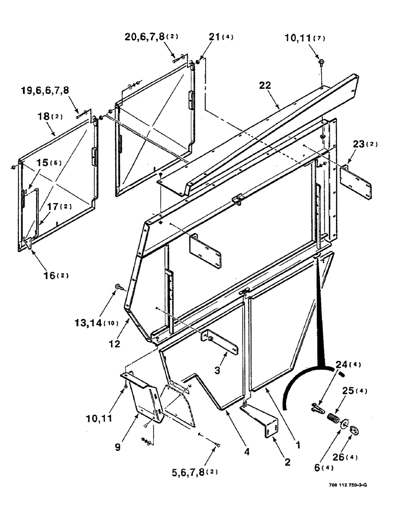 Схема запчастей Case IH 8580 - (07-10) - SHIELDS ASSEMBLY, RIGHT (12) - MAIN FRAME