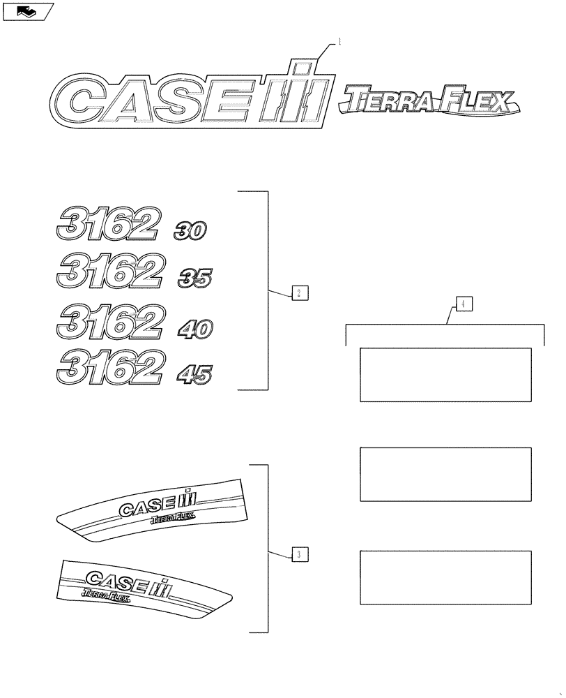 Схема запчастей Case IH 3152 - (90.108.010) - DECALS (90) - PLATFORM, CAB, BODYWORK AND DECALS