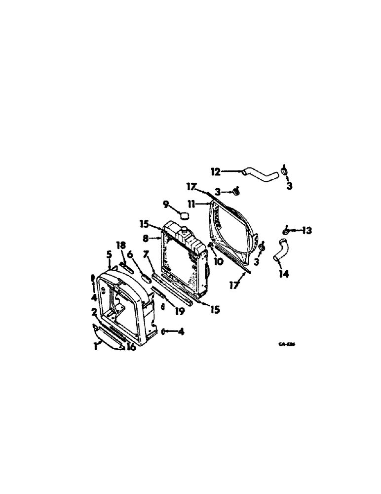 Схема запчастей Case IH 1456 - (06-03[A]) - COOLING, RADIATOR AND CONNECTIONS Cooling