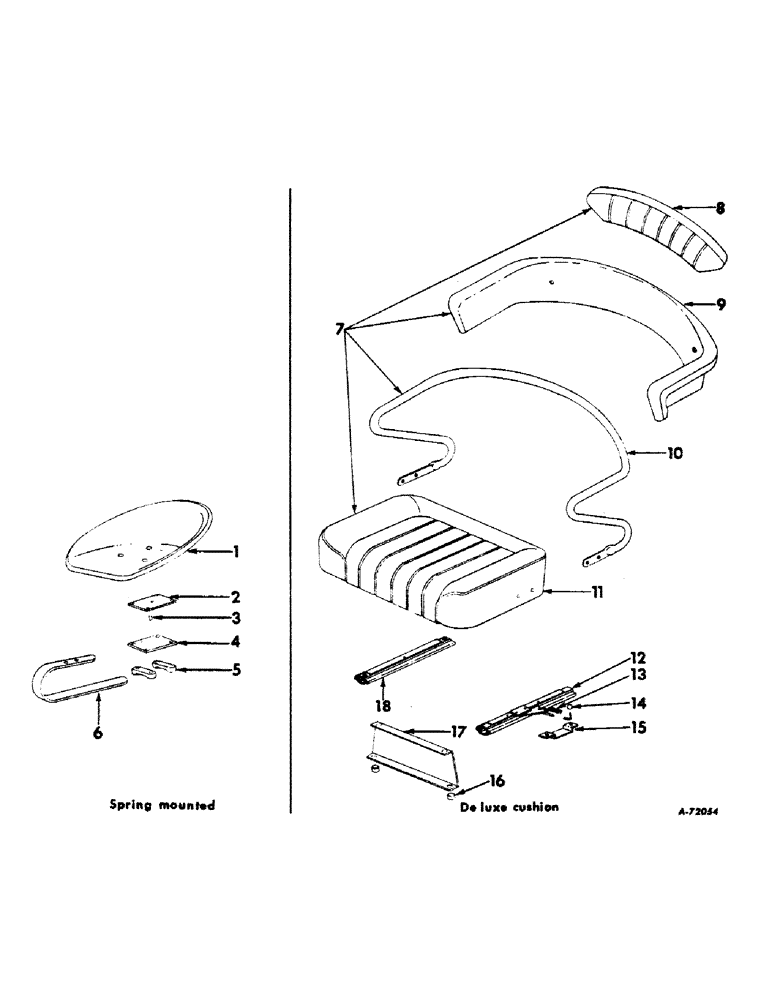 Схема запчастей Case IH 2606 - (164) - SEAT AND SUPPORTS, SEAT Seat & Supports