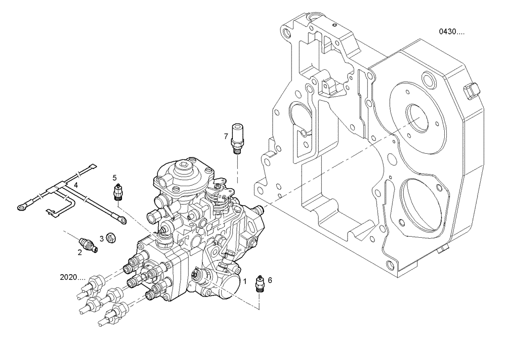 Схема запчастей Case IH F4GE0684C D600 - (1400.336) - INJECTION PUMP ASSY 