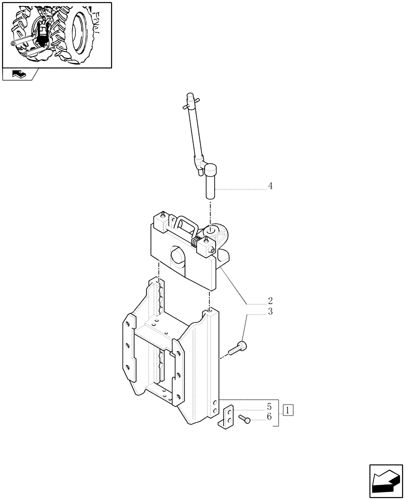 Схема запчастей Case IH FARMALL 90 - (1.89.1) - HITCH AND SUPPORT - (GERMANY) (VAR.335398-336398) (09) - IMPLEMENT LIFT