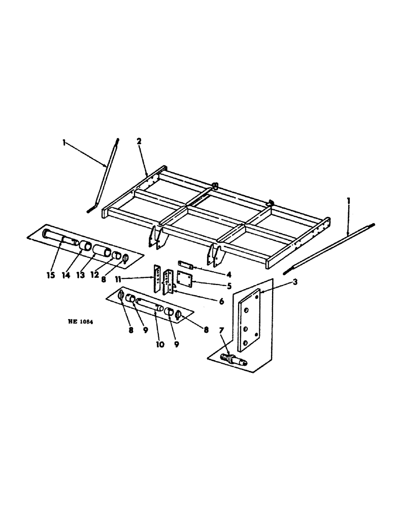 Схема запчастей Case IH 55 - (07-03[A]) - FRAME (2 RANK DIRECT MOUNTED MODEL) 