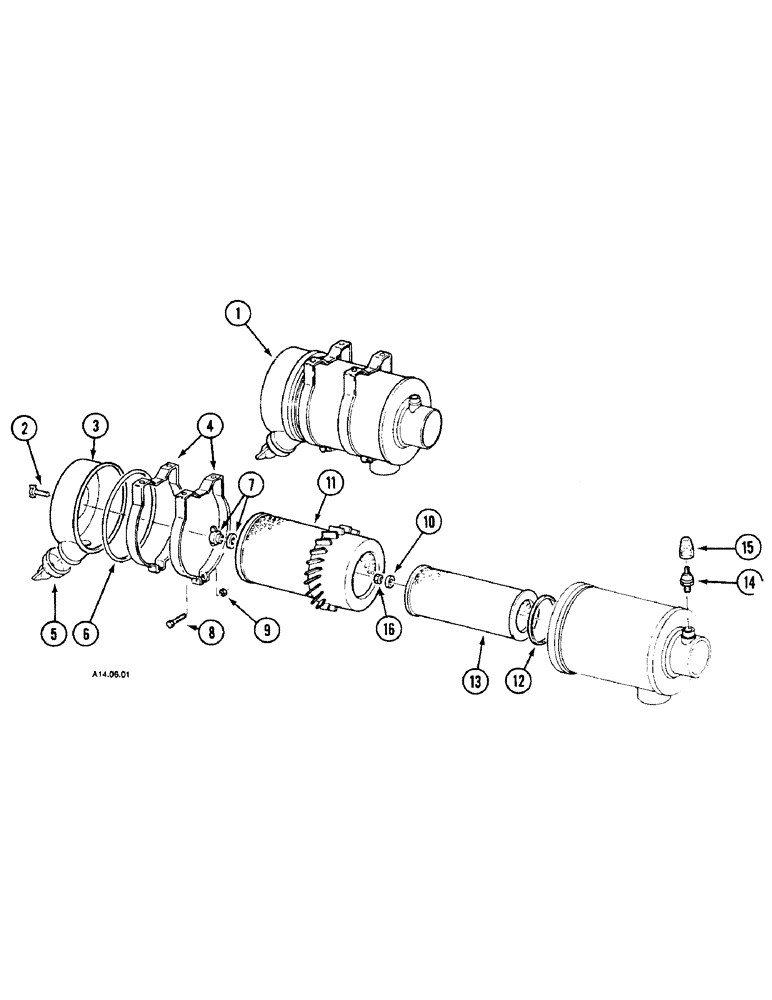 Схема запчастей Case IH 2150 - (2-24) - AIR CLEANER (02) - ENGINE