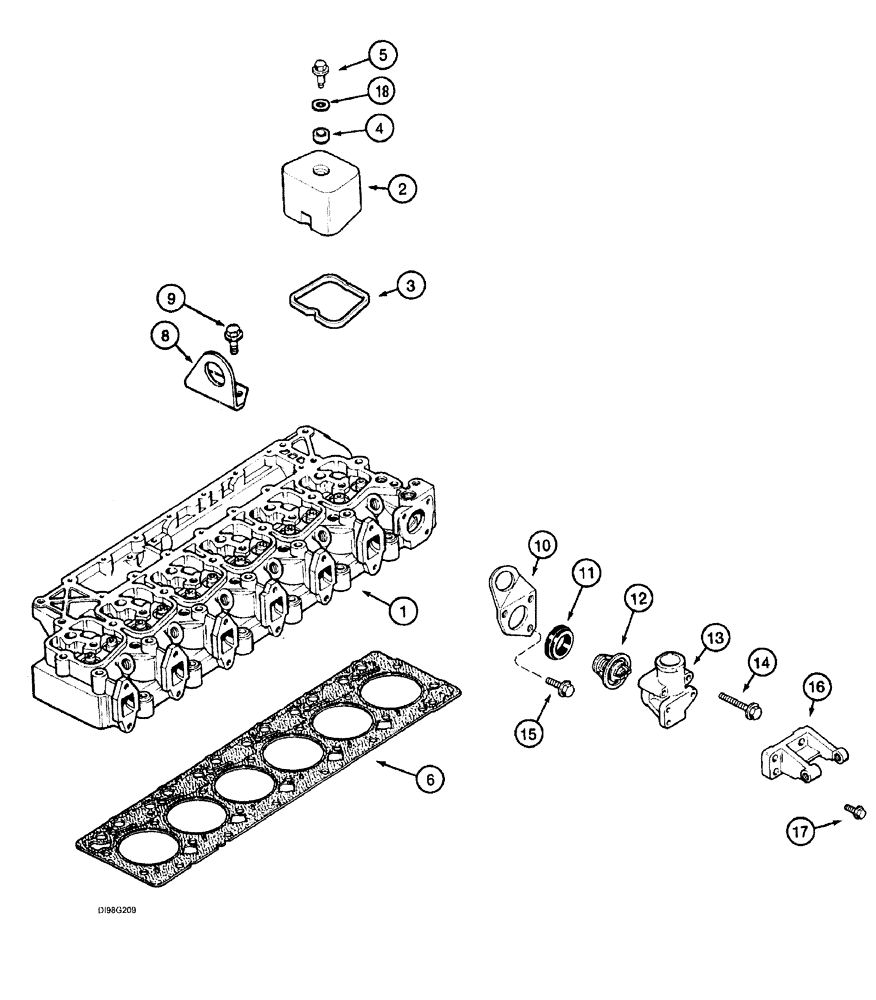 Схема запчастей Case IH SPX3185 - (052) - ENGINE, CYLINDER HEAD AND GASKETS (10) - ENGINE