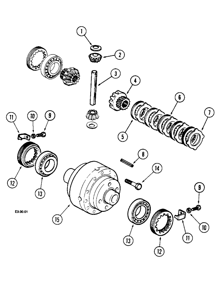 Схема запчастей Case IH 2150 - (6-072) - DIFFERENTIAL - MFD - SELF LOCKING (06) - POWER TRAIN