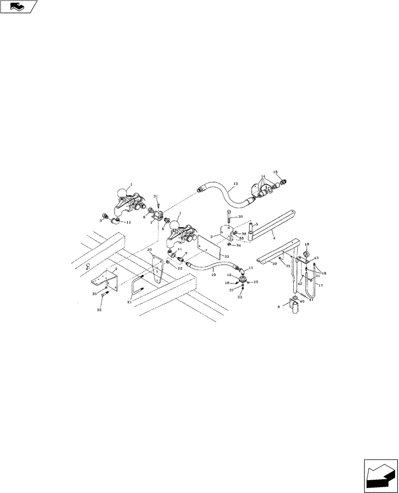 Схема запчастей Case IH 3300 - (35.106.08) - DOUBLE SQUIBB ASSEMBLY(WITH 2 MANIFOLDS) (35) - HYDRAULIC SYSTEMS