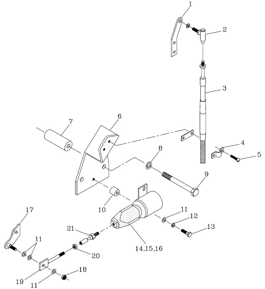 Схема запчастей Case IH 7700 - (C04[01]) - THROTTLE and ENGINE SHUTDOWN {125} Engine & Engine Attachments