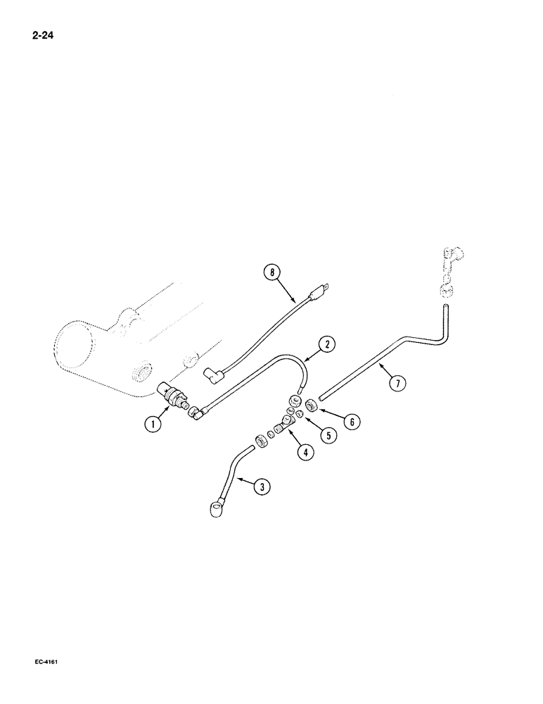 Схема запчастей Case IH 395 - (2-024) - THERMOSTART ATTACHMENT (02) - ENGINE