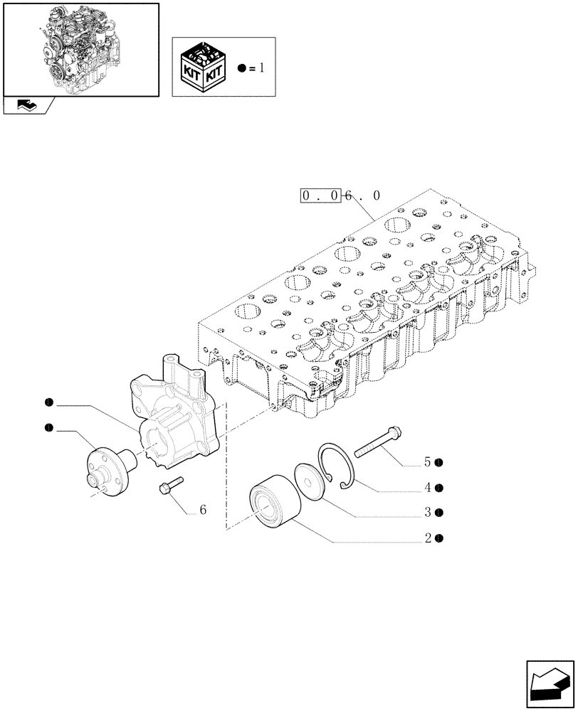 Схема запчастей Case IH FARMALL 75N - (0.34.9) - BELT PULLEY DRIVE & COVER (01) - ENGINE