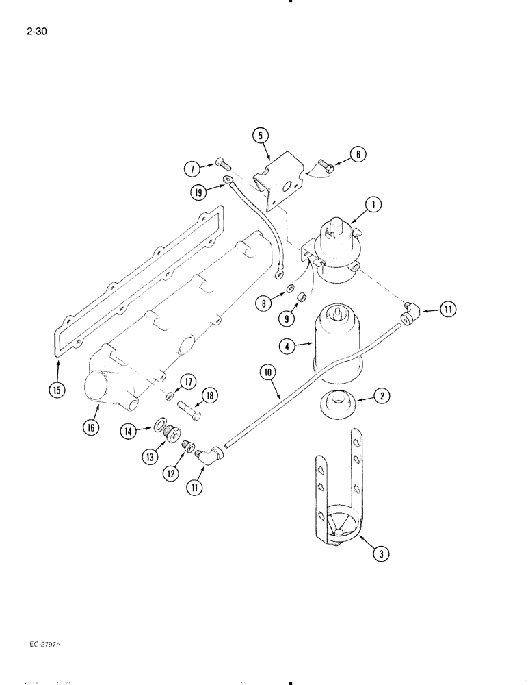 Схема запчастей Case IH 695 - (2-30) - ETHER STARTING (02) - ENGINE